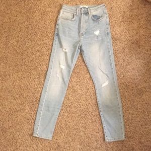 Forever 21 High Waisted Light Blue Wash Jeans